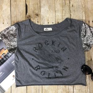 Hollister “Rockin & Rolin” Crop Top